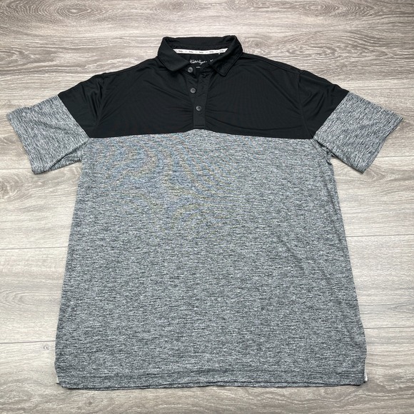 Walter Hagen Other - Walter Hagen Polo Shirt Mens Large Black Gray 11 Majors Performance Golf Stretch